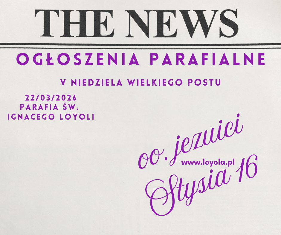 V Niedziela Wielkiego Postu 22/03/2026