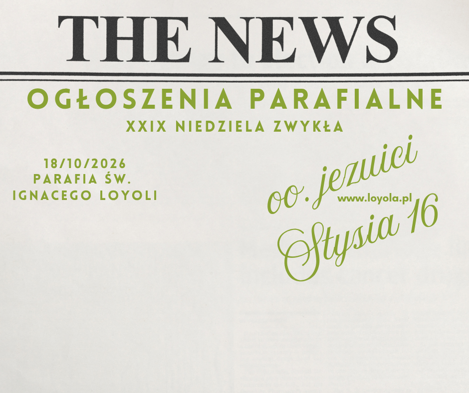 XXIX Niedziela Zwykła 18/10/2026